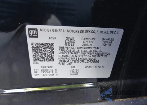 2024 GMC Terrain Awd Sle from USA, damaged, VIN 3GKALTEG0RL243556